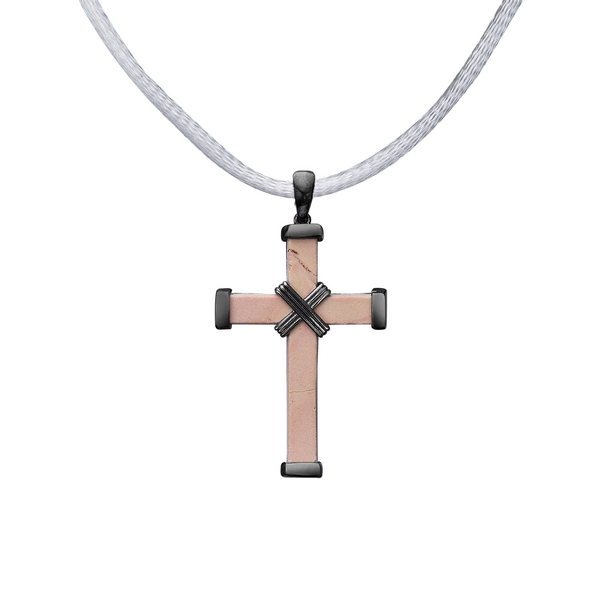 The Eternity Minimalist Vermeil Cross - Black gold - Medium