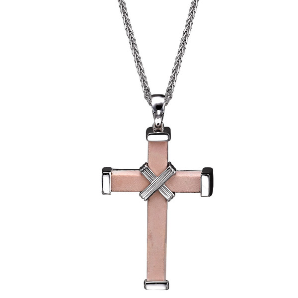 The Eternity Minimalist Cross - White gold - Medium