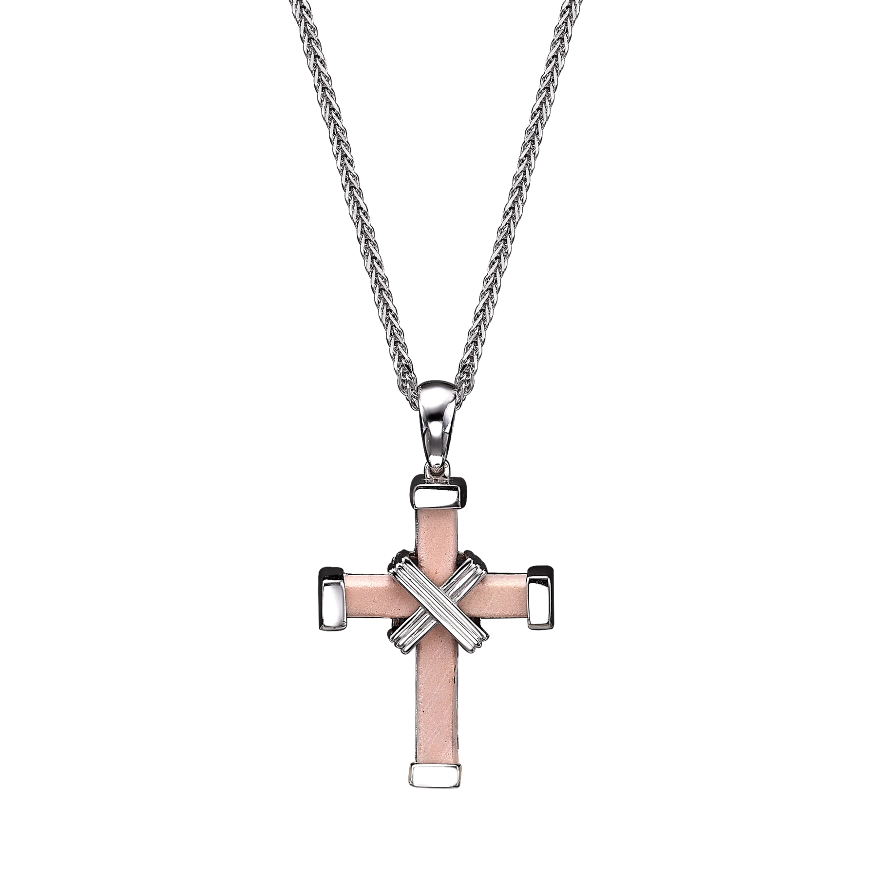 The Eternity Minimalist Cross - White Gold - Small