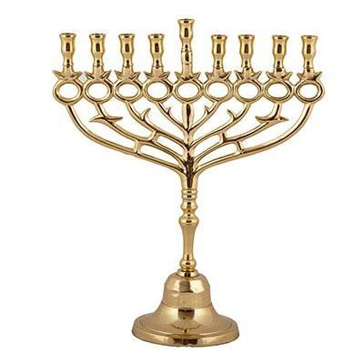Copper Pomegranate Menorah