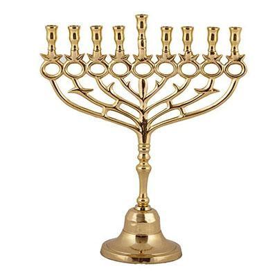 Copper Pomegranate Menorah